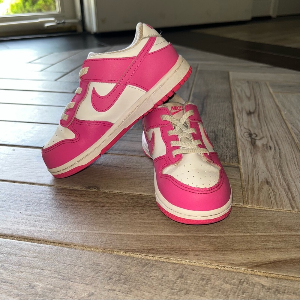 Nike Kids Pink/White Dunks